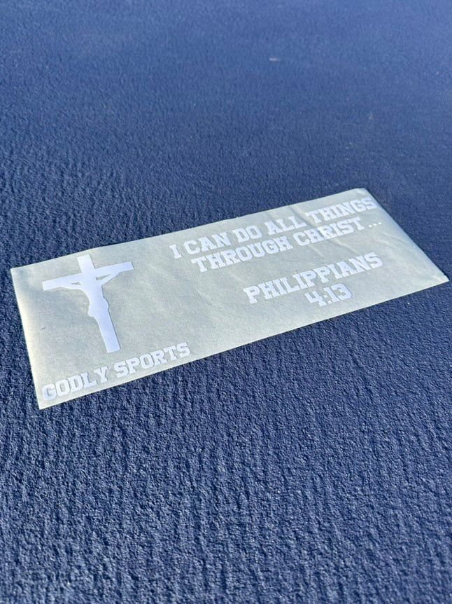 PHILIPPIANS 4:13 CAR STICKER