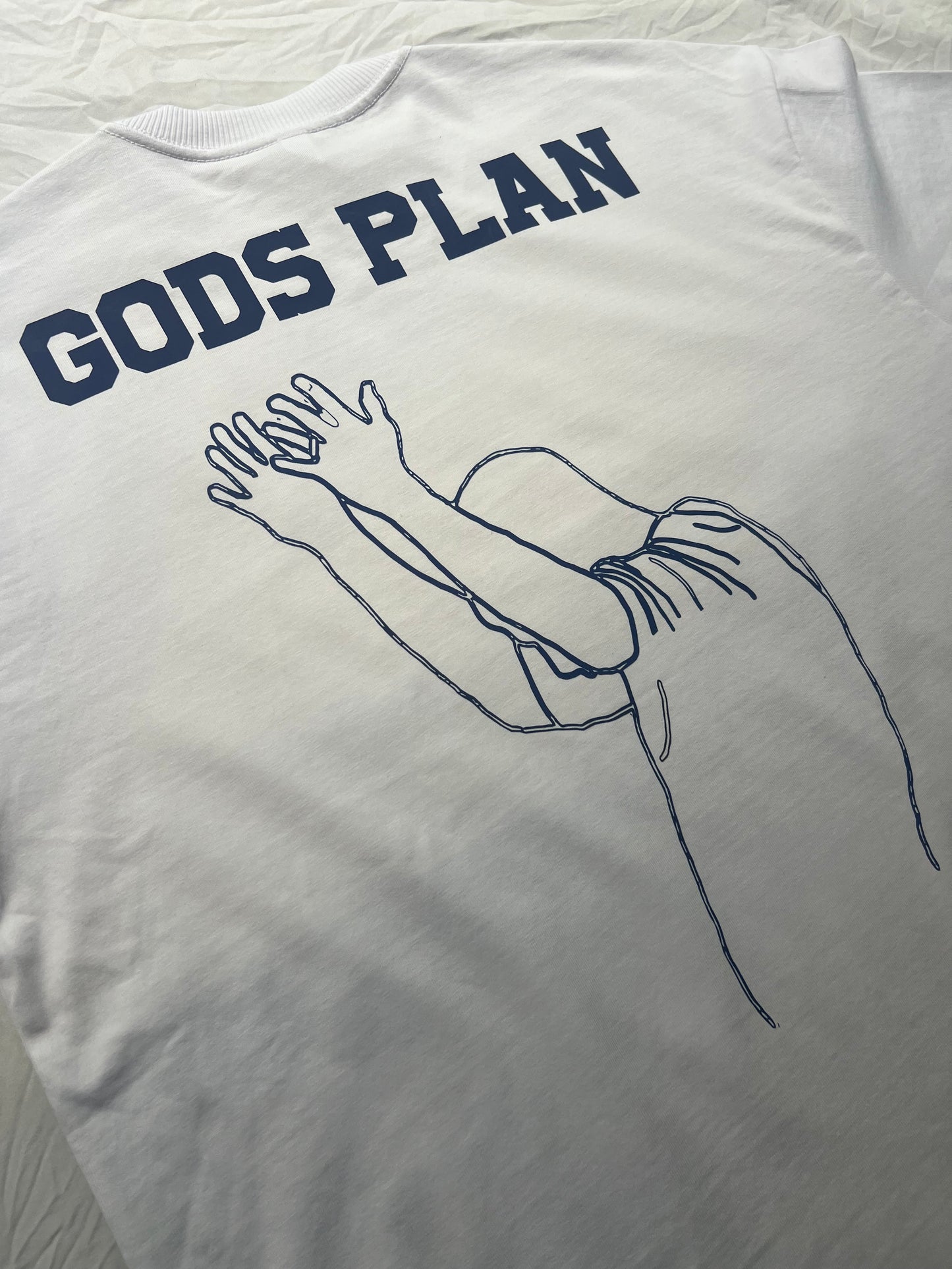 WHITE ‘GODS PLAN’ TEE