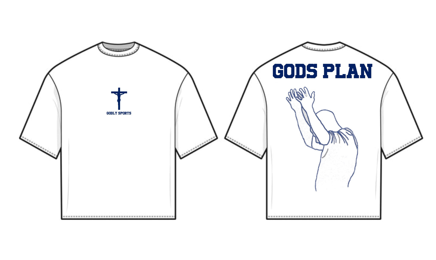 WHITE ‘GODS PLAN’ TEE