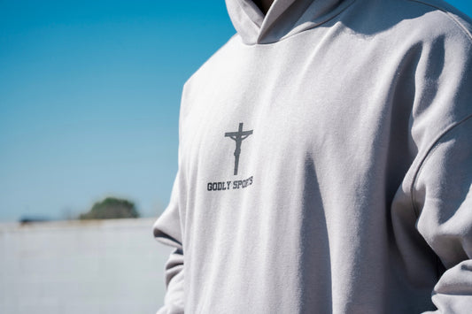 GODLY SPORTS “HE IS KING” GREY HOODIE